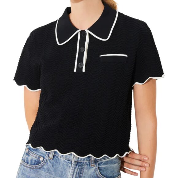 Pikil Knitted Polo Top - Picture 1 of 7
